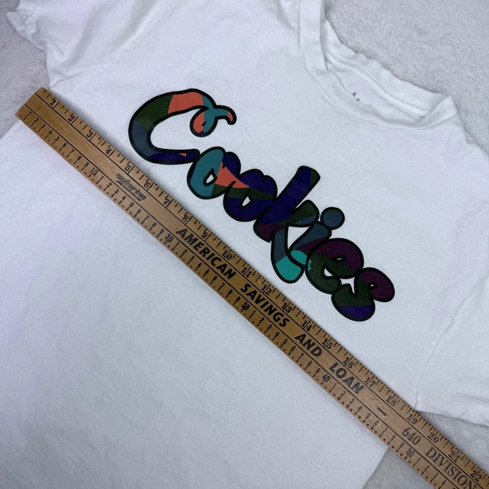 Cookies SF Mens White Graphic Logo T-Shirt Size M Short Sleeve Cotton‎ Tee